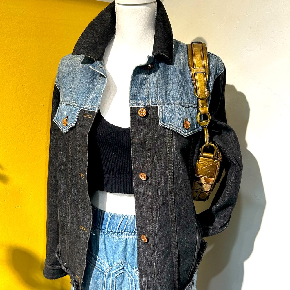 La Vie Rebecca Taylor Denim Patch Jacket Denim on Denim
